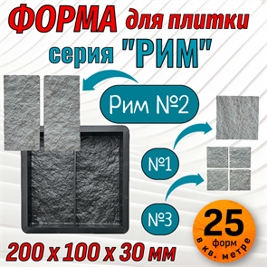 Форма для тротуарной плитки Рим №2 ТФС 200*100*30 мм 2042